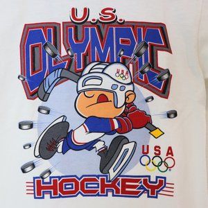 USA Olympics Youth Kids Hockey Athens 2004 JA White T-Shirt